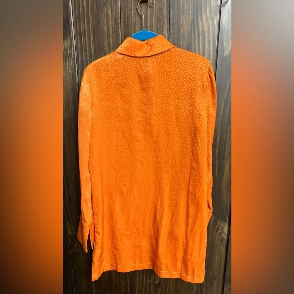 Wayf dress-Size: XS-Rusty Orange with buttons at the collar - Picture 14 of 14
